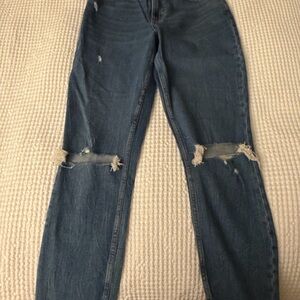 Abercrombie & Fitch Dark Blue Distressed  Skinny Jeans